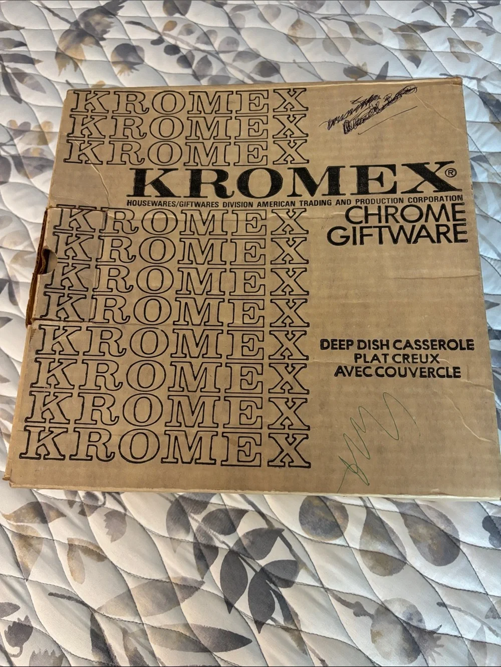 Brand new vintage Kromex deep dish casserole set!